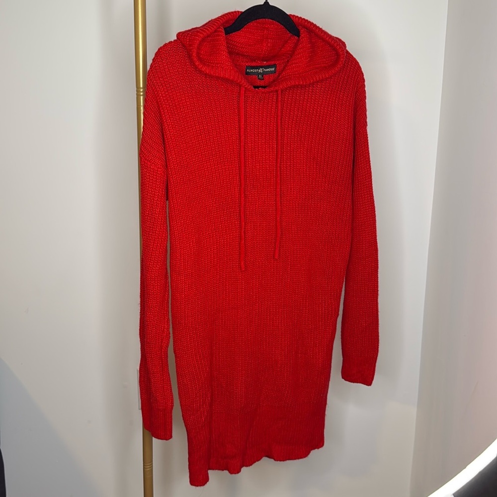 Fun red sweater dress! Excellent condition. Size XL